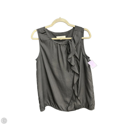 Top Sleeveless By Loft In Black, Size: M
