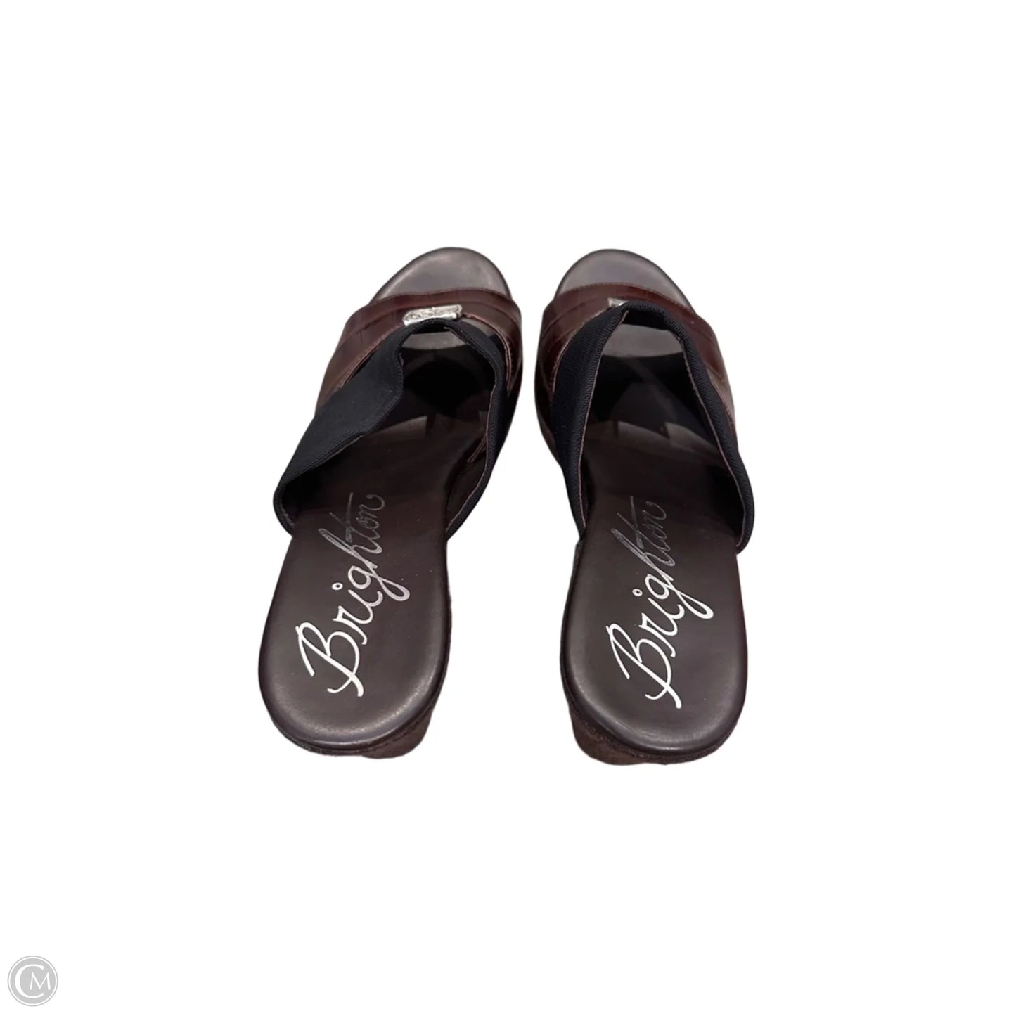 Shoes Heels Wedge By Brighton In Black & Brown, Size: 8