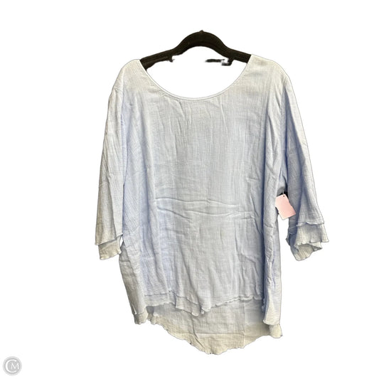Top 3/4 Sleeve By Soft Surroundings In Blue, Size: Xl
