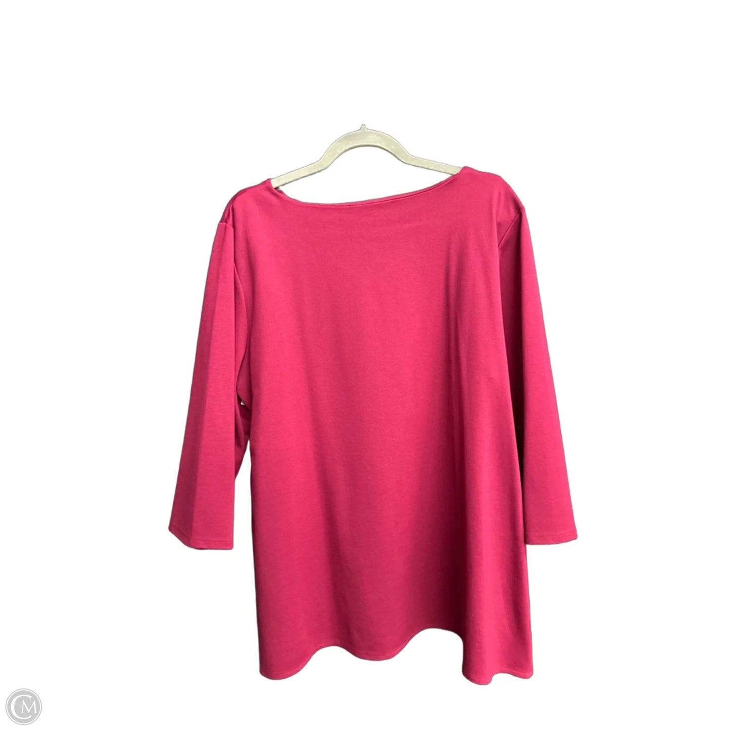 Top 3/4 Sleeve By Chicos In Red, Size: 1x