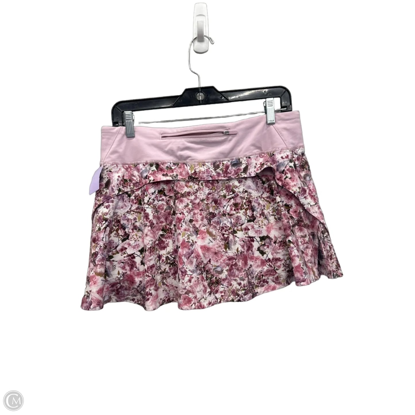 Athletic Skort By Lululemon In Floral Print, Size: M