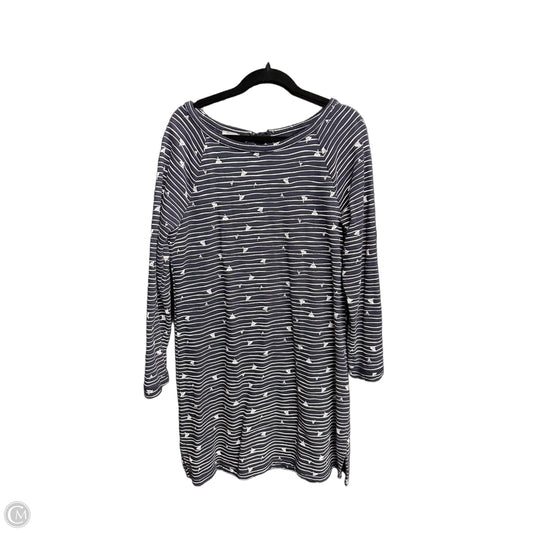 Dress Casual Midi By Talbots In Striped Pattern, Size: L