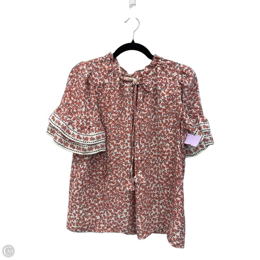 Top Short Sleeve By Max Studio In Floral Print, Size: L