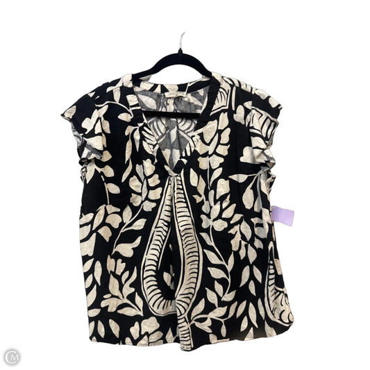 Top Sleeveless By Christian Siriano In Black & White, Size: 2x