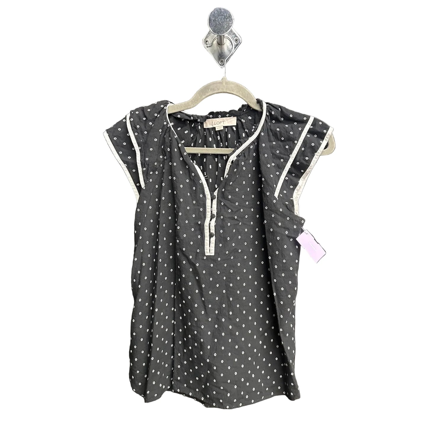 Top Sleeveless By Loft In Black & White, Size: Xs