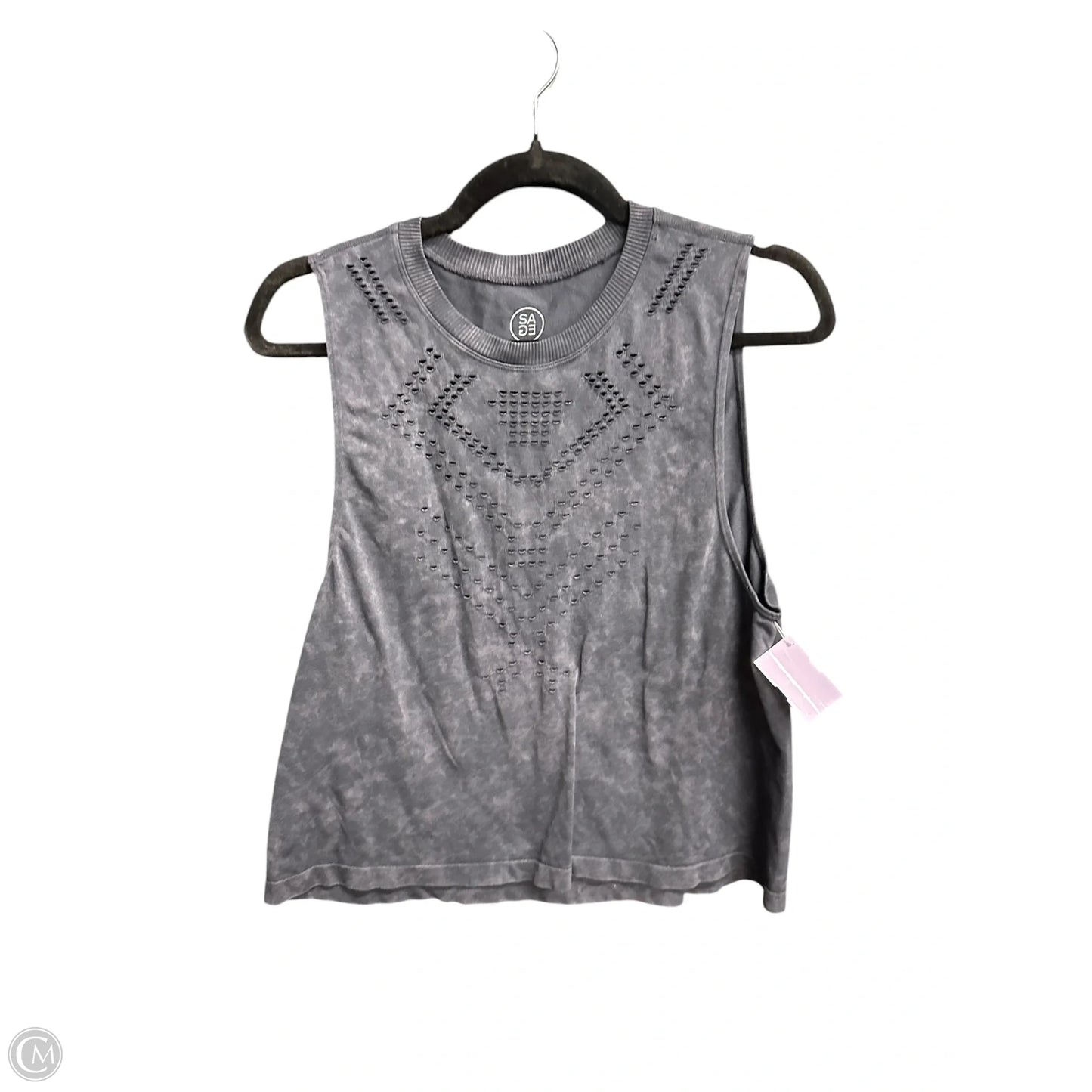 Athletic Tank Top By Sage In Grey, Size: S