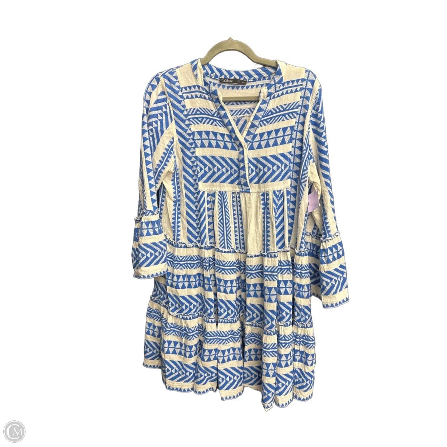 Dress Casual Short By Clothes Mentor In Blue & White, Size: S