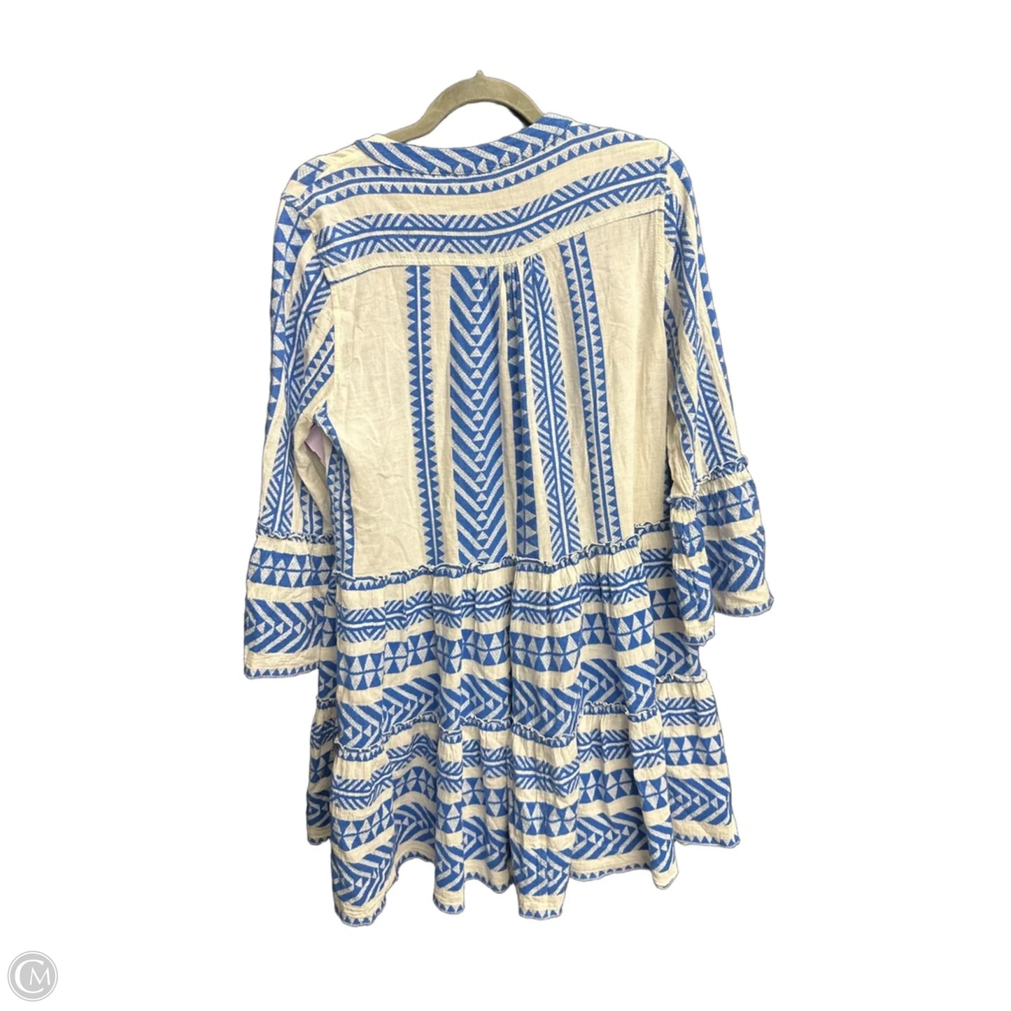 Dress Casual Short By Clothes Mentor In Blue & White, Size: S