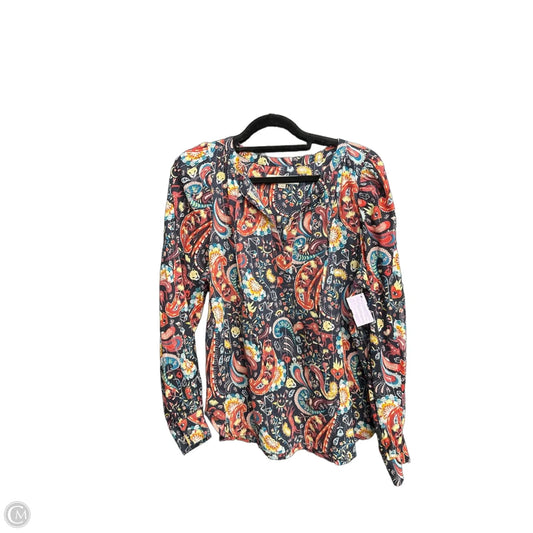 Top Long Sleeve By Loft In Multi-colored, Size: S