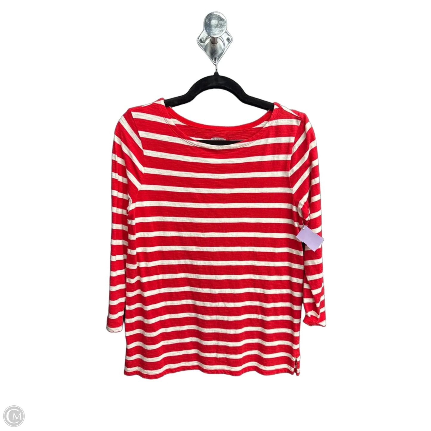 Top 3/4 Sleeve By Old Navy In Striped Pattern, Size: M