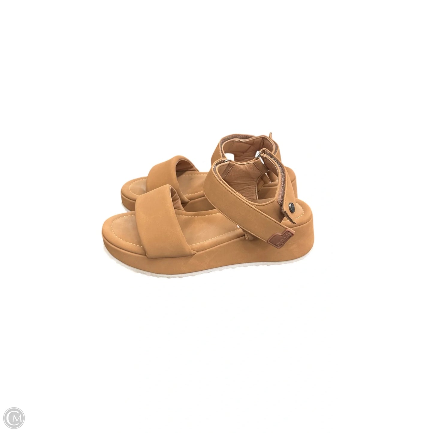 Sandals Heels Wedge By Refresh In Brown, Size: 7
