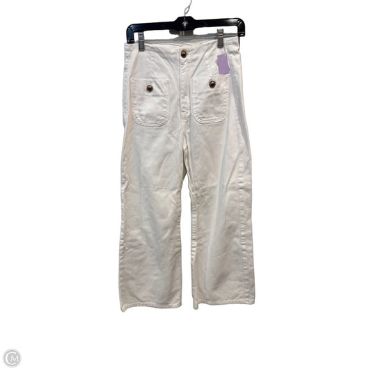 Jeans Wide Leg By Zara In White, Size: 4