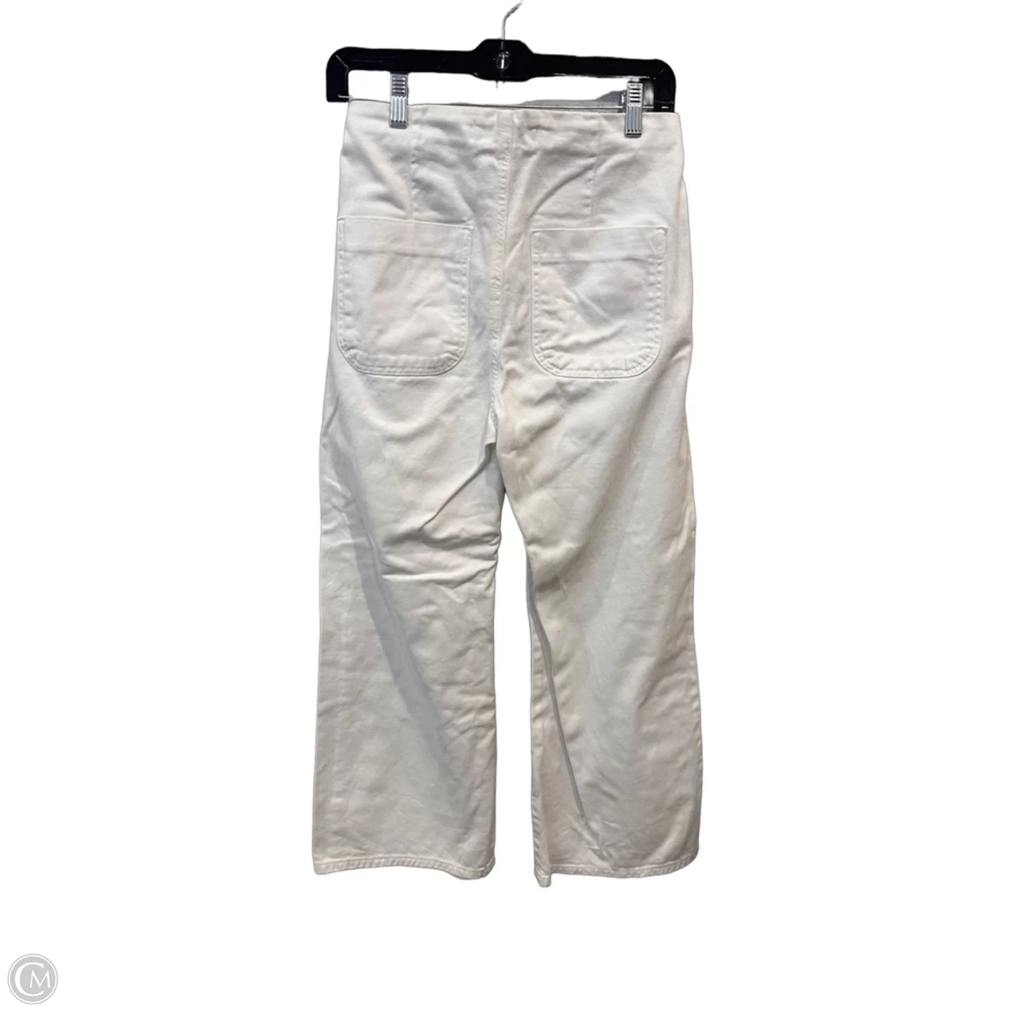 Jeans Wide Leg By Zara In White, Size: 4