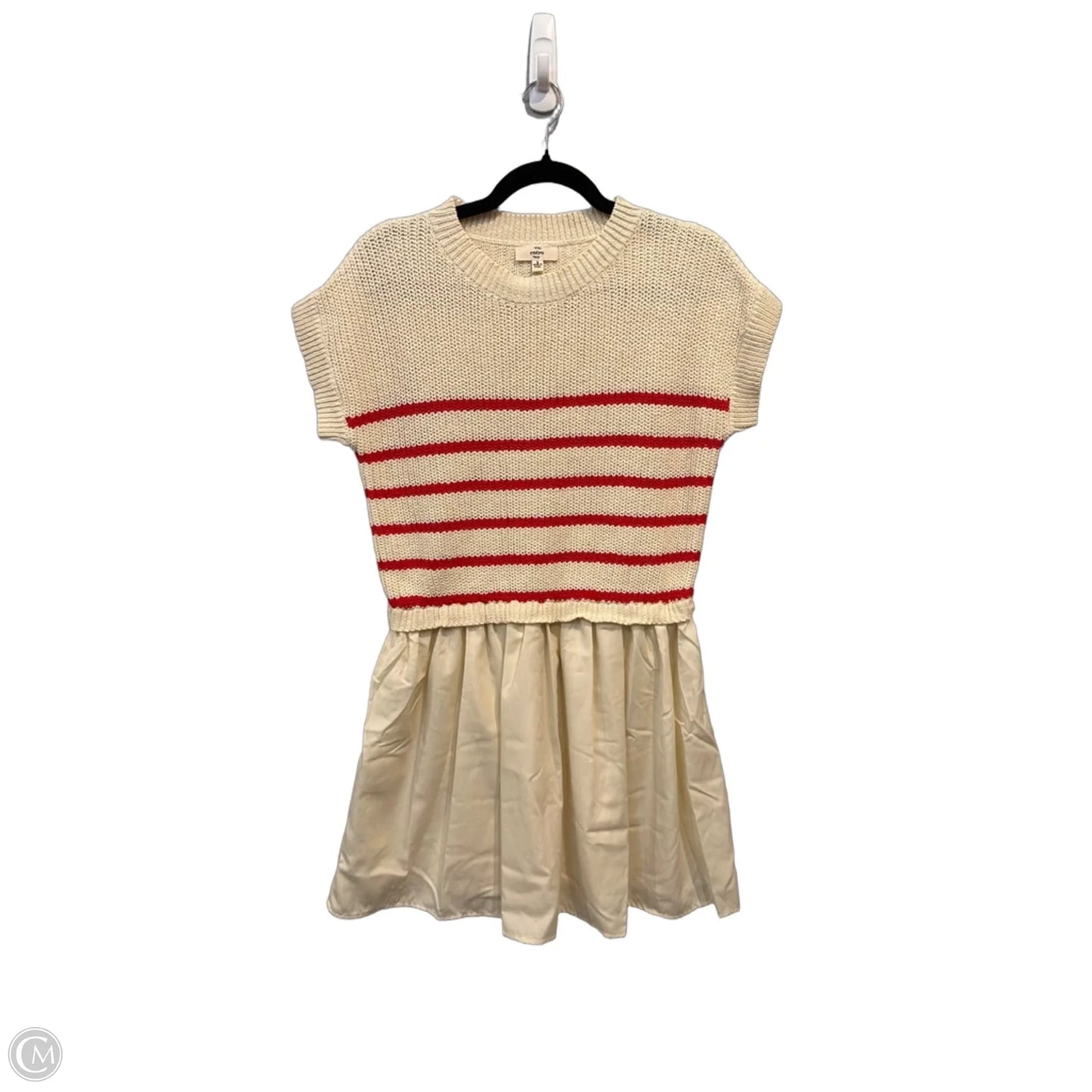 Dress Casual Short By Entro In Cream & Red, Size: S