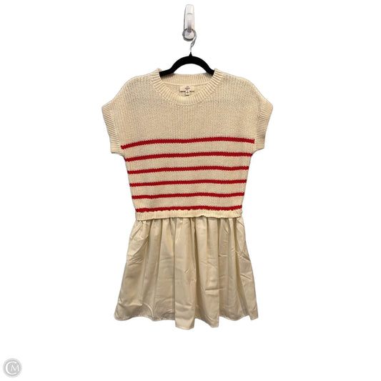 Dress Casual Short By Entro In Cream & Red, Size: S