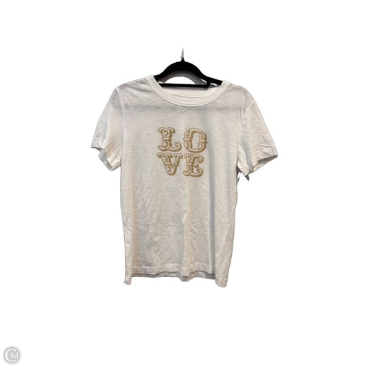 Top Short Sleeve By Loft In White, Size: S