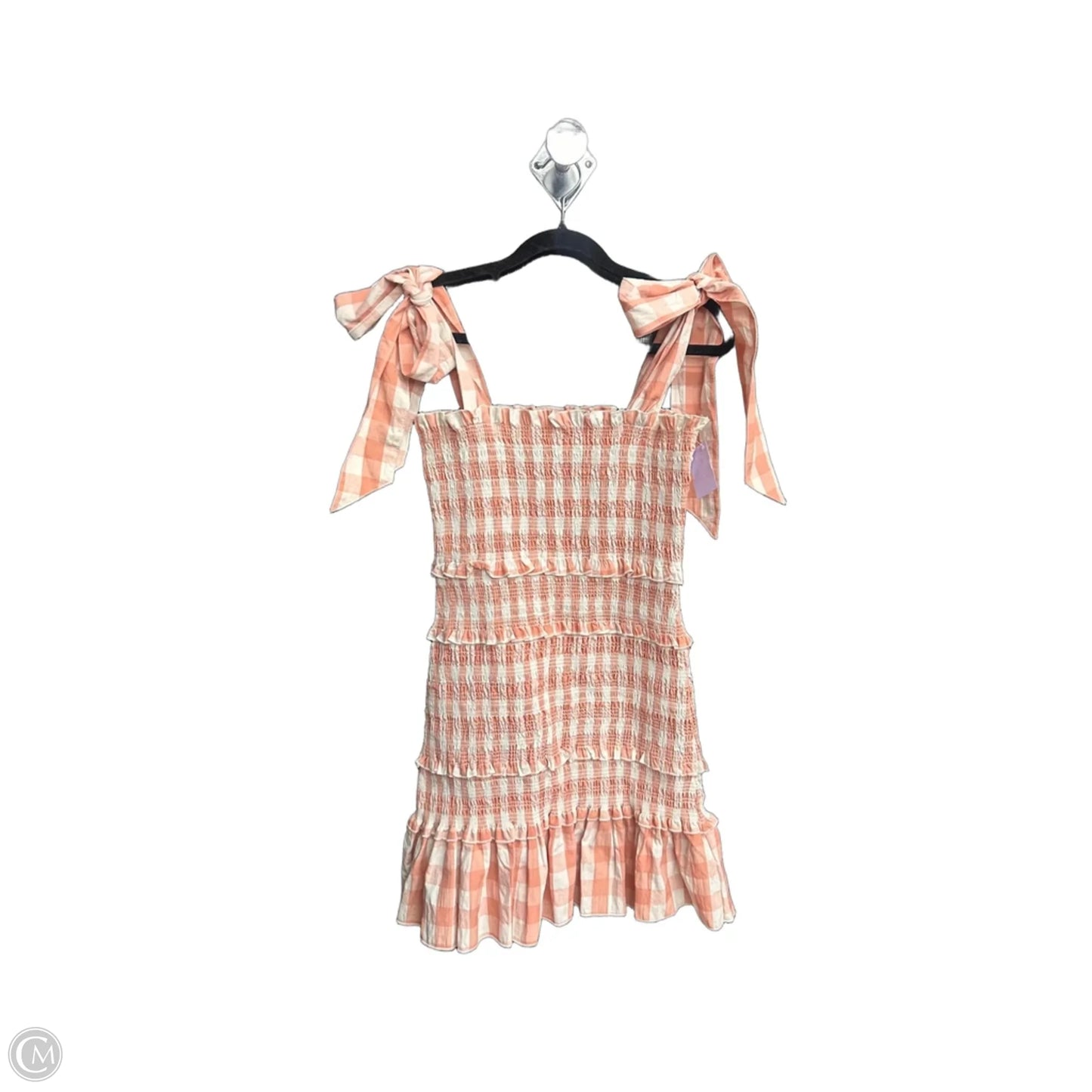 Dress Casual Short By Mable In Orange & White, Size: M