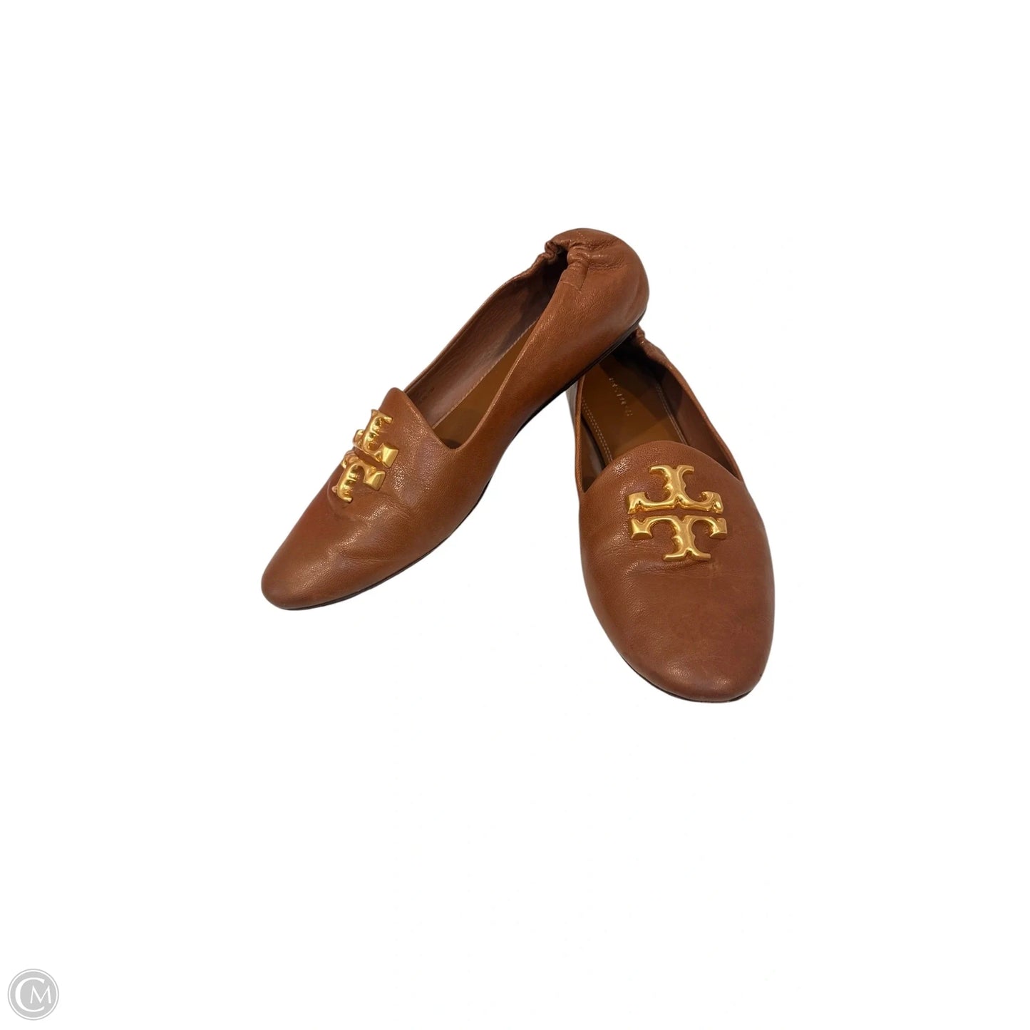 Shoes Designer By Tory Burch In Brown & Gold, Size: 11