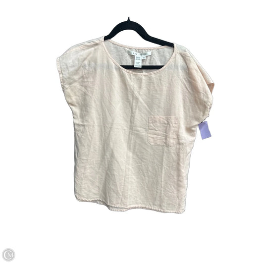 Top Short Sleeve By Max Studio In Peach, Size: Xs
