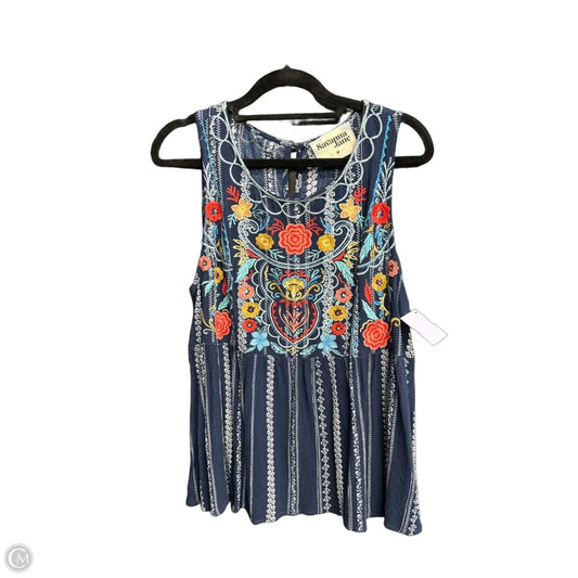 Top Sleeveless By Savanna Jane In Floral Print, Size: M