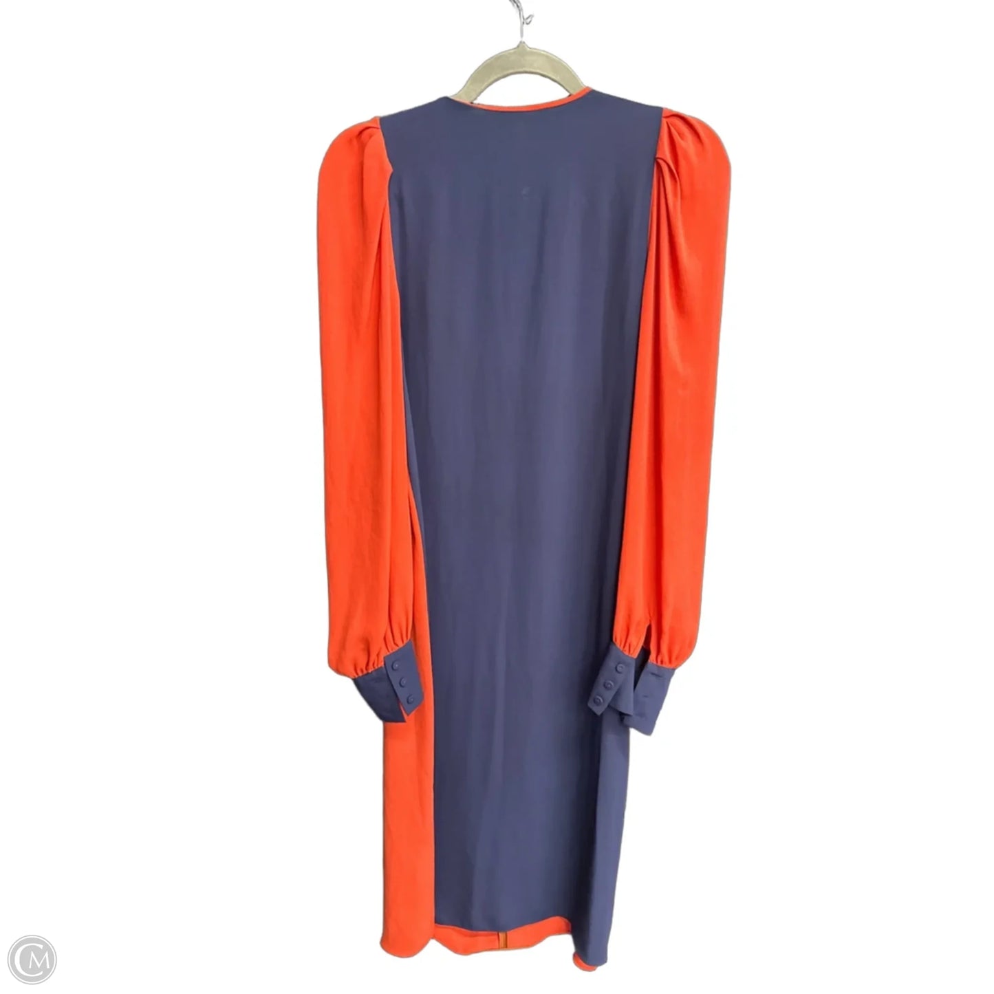 Dress Casual Midi By Bcbgmaxazria In Blue & Orange, Size: S