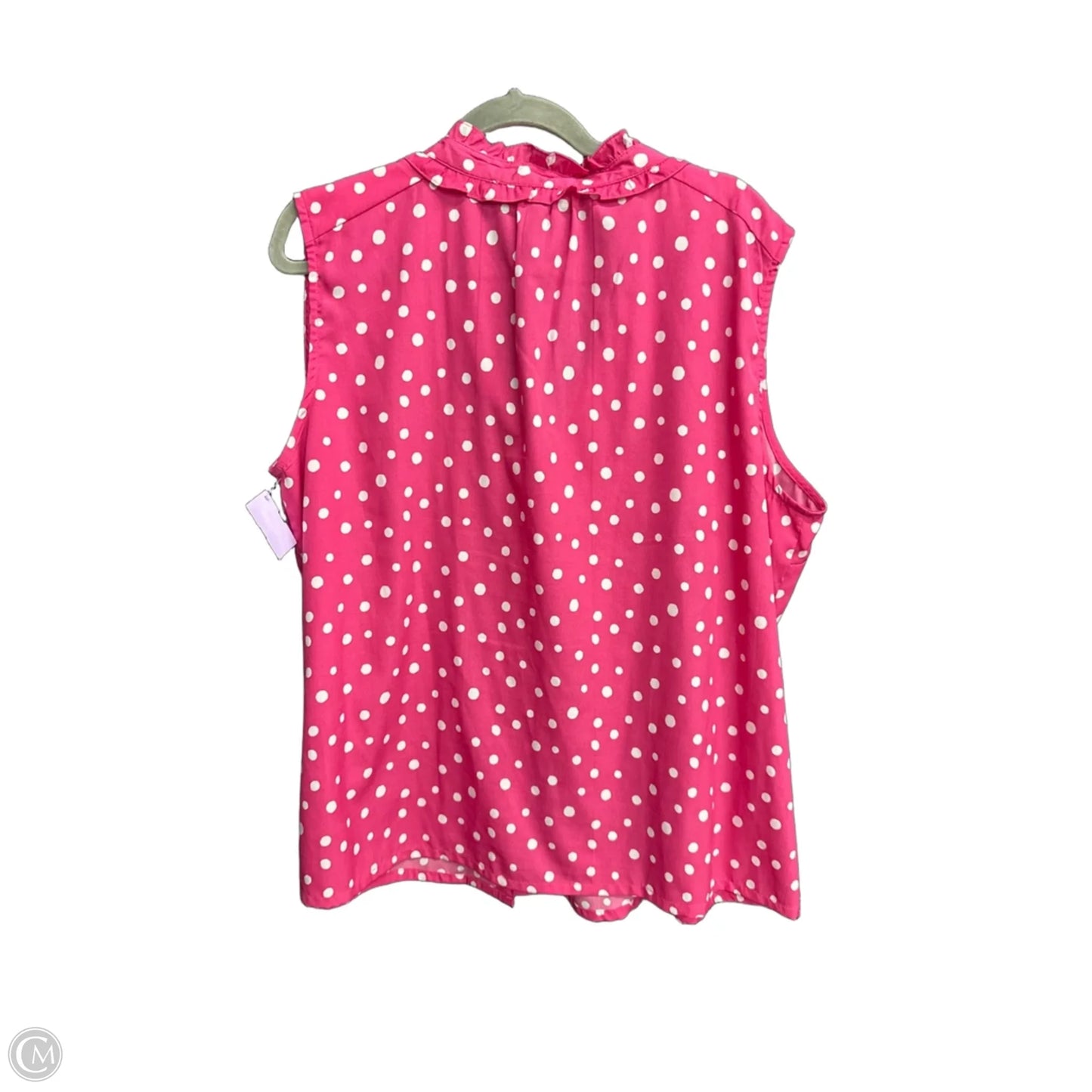 Top Sleeveless By Clothes Mentor In Polkadot Pattern, Size: 3x
