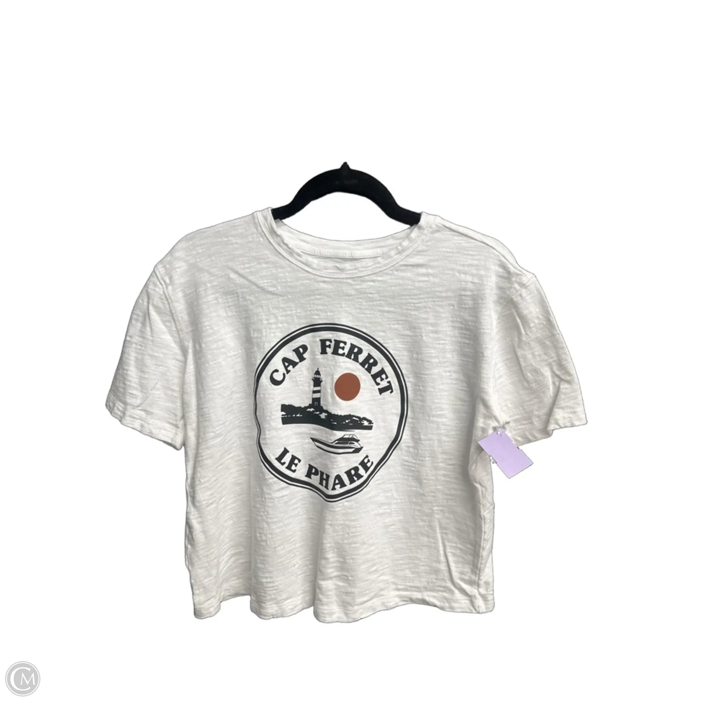 Top Short Sleeve By Lou And Grey In White, Size: S