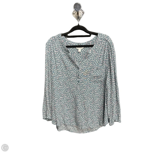 Top Long Sleeve By Market & Spruce In Floral Print, Size: Xl