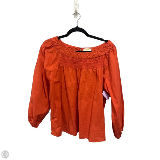 Top 3/4 Sleeve By Maeve In Orange, Size: M