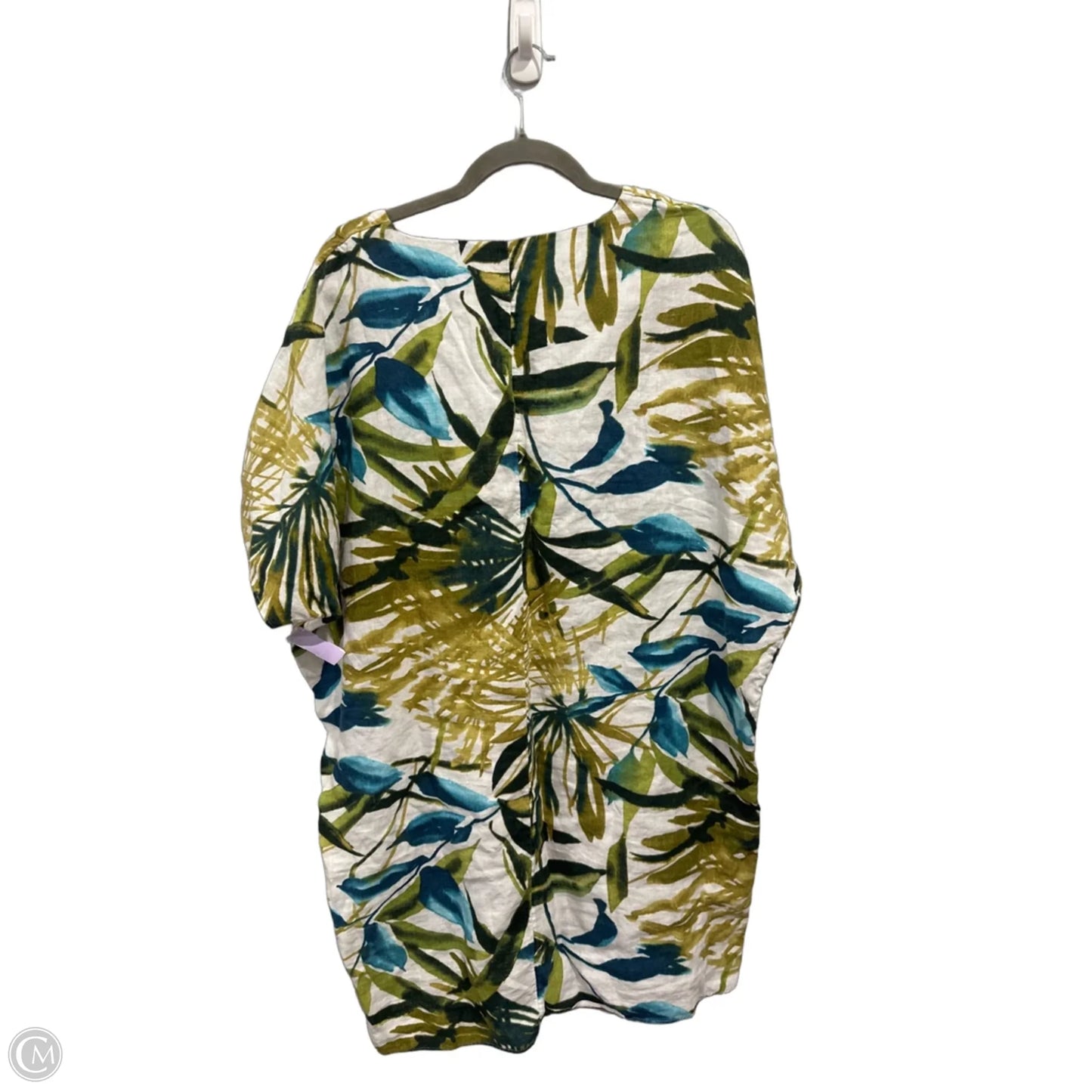 Top Short Sleeve By Chicos In Tropical Print, Size: Xl