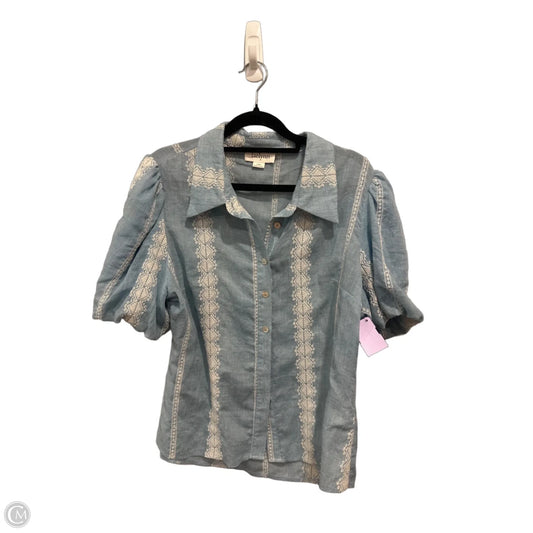 Top Short Sleeve By Clothes Mentor In Blue Denim, Size: L