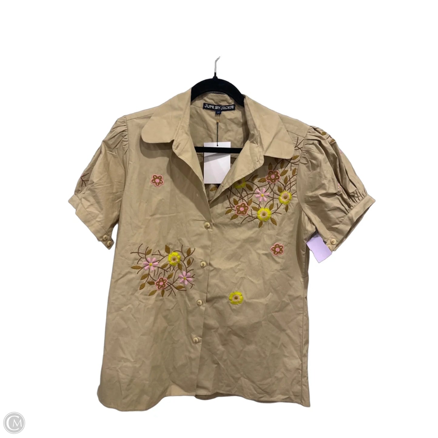 Top Short Sleeve By Clothes Mentor In Brown, Size: M