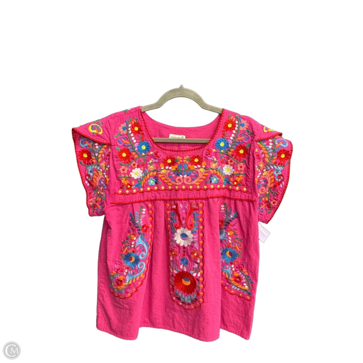 Top Short Sleeve By Clothes Mentor In Pink, Size: L