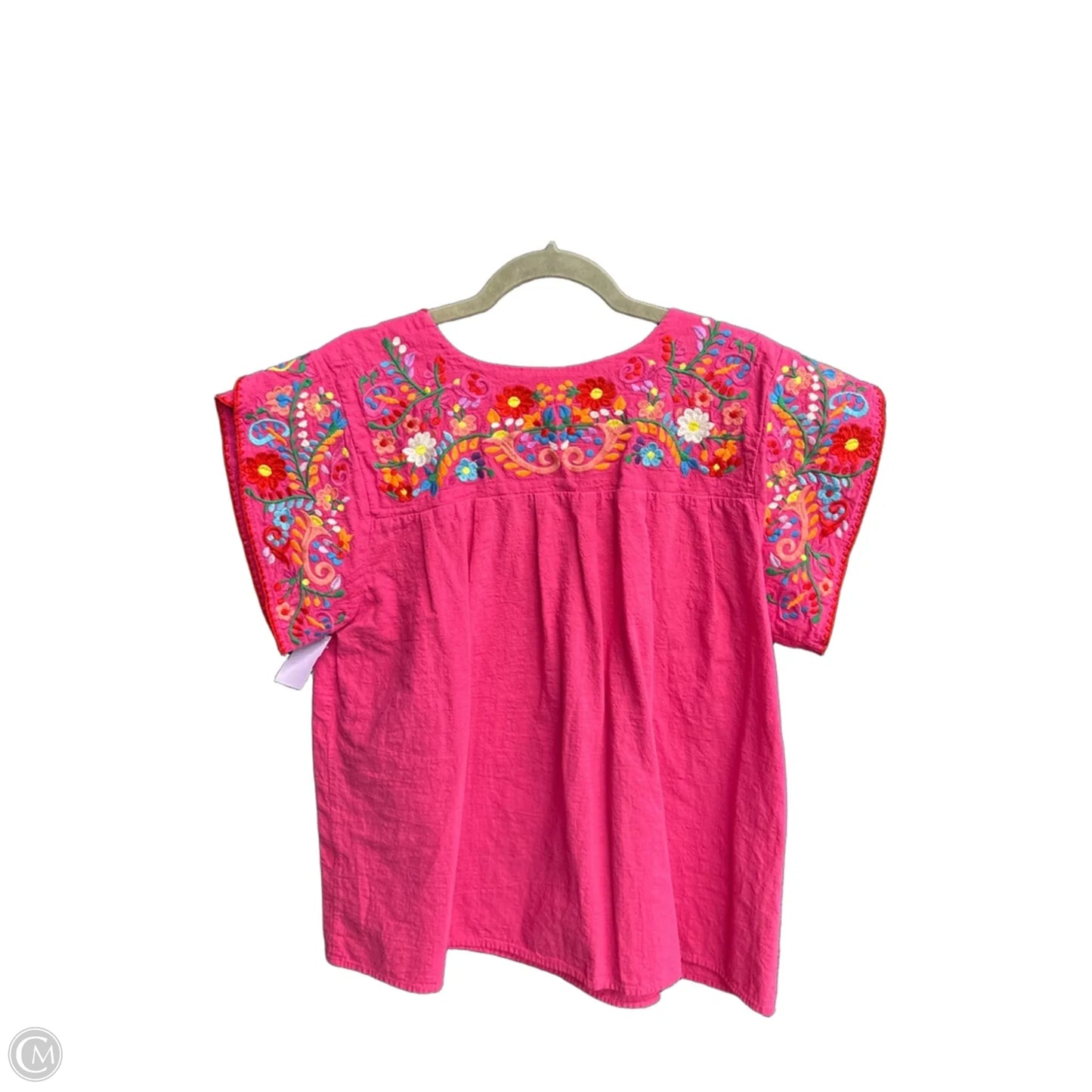 Top Short Sleeve By Clothes Mentor In Pink, Size: L