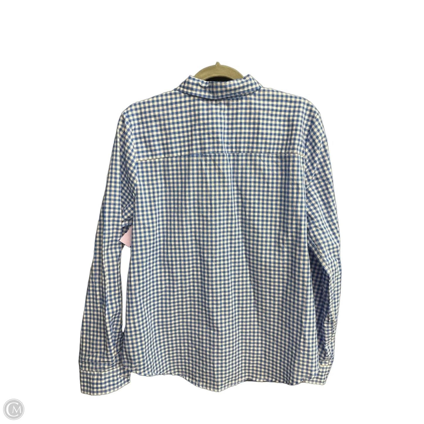 Top Long Sleeve By Us Polo Assoc In Plaid Pattern, Size: L
