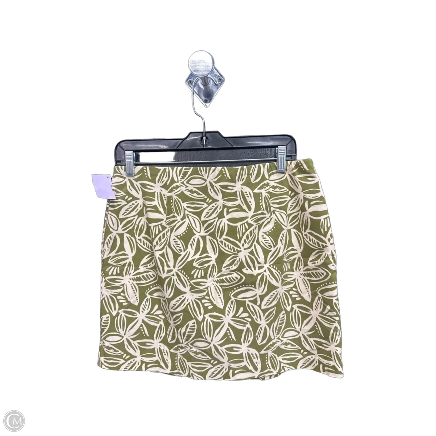 Skort By Versona In Green & White, Size: 10