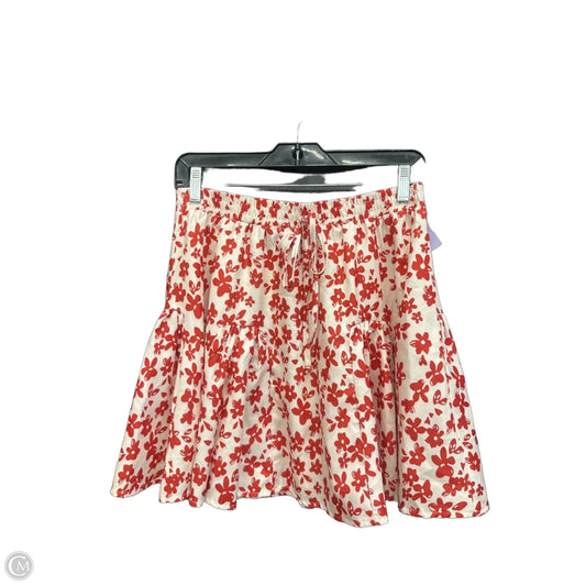 Skirt Mini & Short By Clothes Mentor In Cream & Red, Size: 8