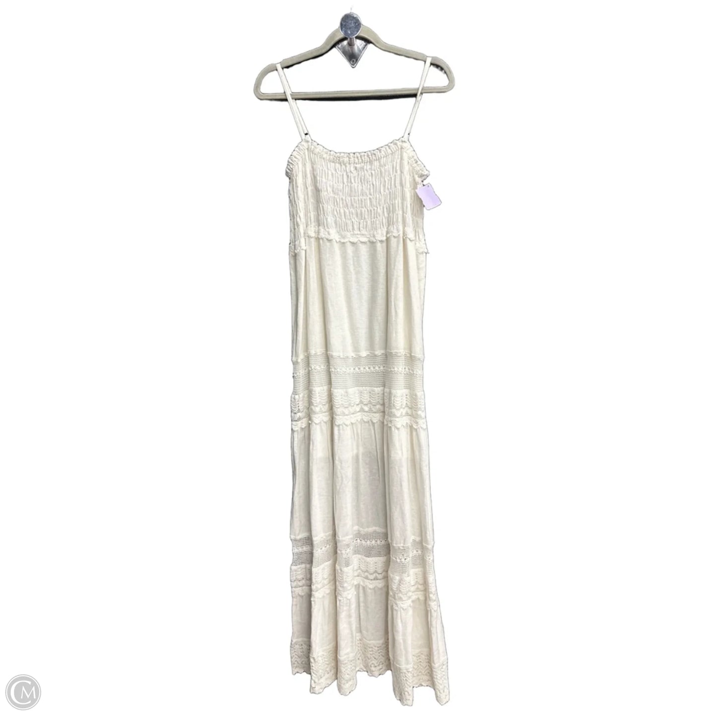 Dress Casual Maxi By Earthbound In Cream, Size: Xl