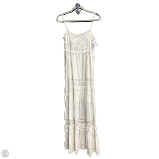 Dress Casual Maxi By Earthbound In Cream, Size: Xl