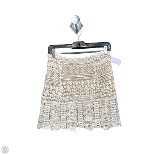 Skirt Mini & Short By Andree By Unit In Cream & Tan, Size: 4