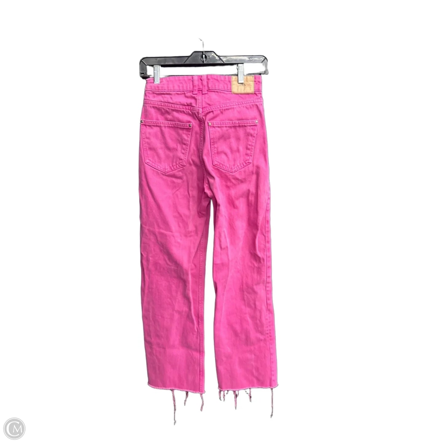 Jeans Wide Leg By Zara In Pink, Size: 2