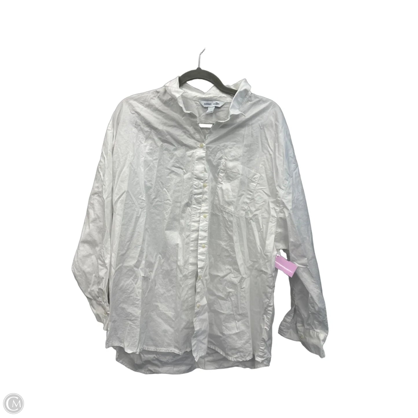Top Long Sleeve By Old Navy In White, Size: L