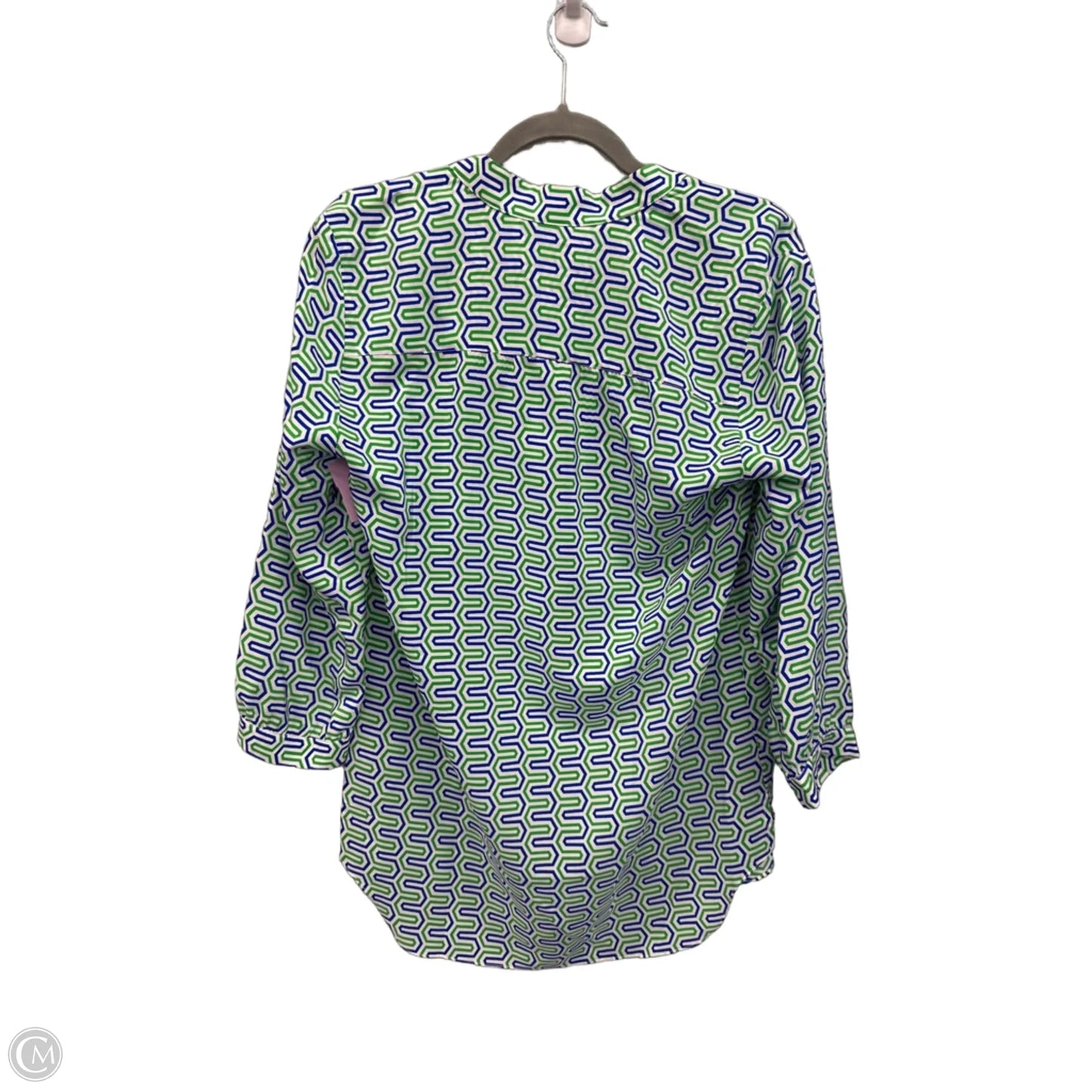 Top 3/4 Sleeve By Amanda Uprichard In Blue & Green, Size: S