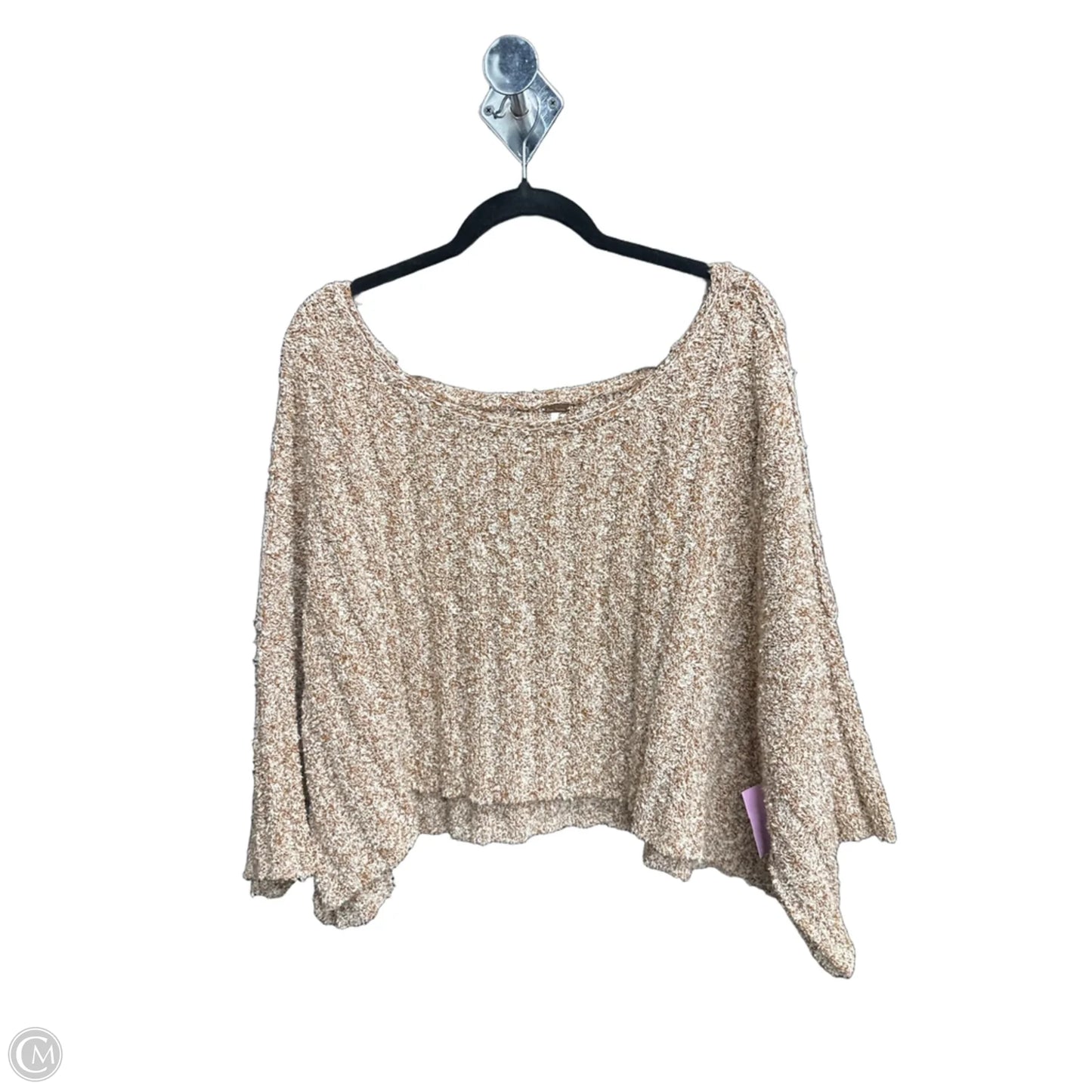 Sweater By Free People In Orange & White, Size: S