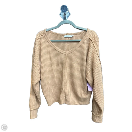 Top Long Sleeve By Lush In Orange, Size: M