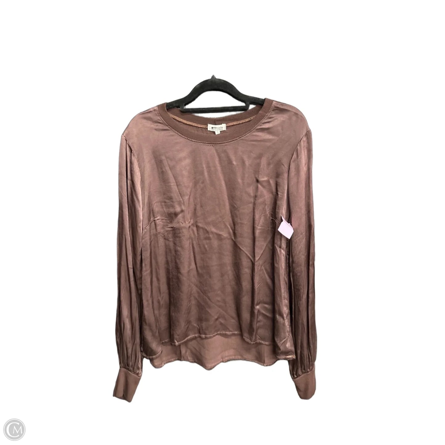 Top Long Sleeve By Clothes Mentor In Brown, Size: S