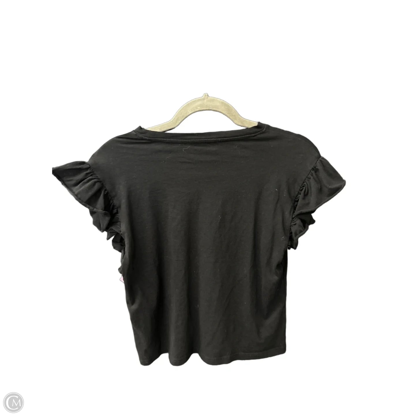 Top Short Sleeve By Zara In Black, Size: S