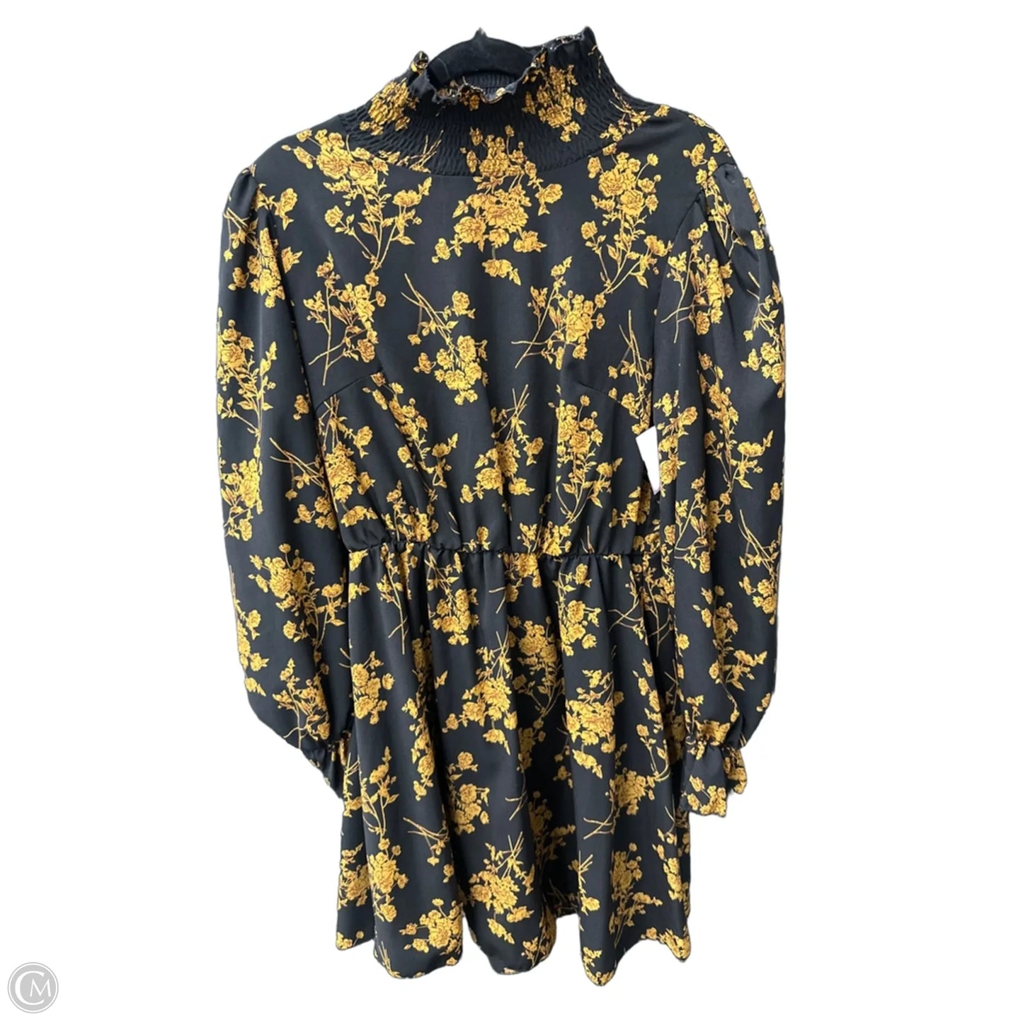 Dress Casual Short By H&m In Black & Gold, Size: S