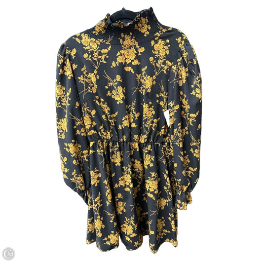 Dress Casual Short By H&m In Black & Gold, Size: S