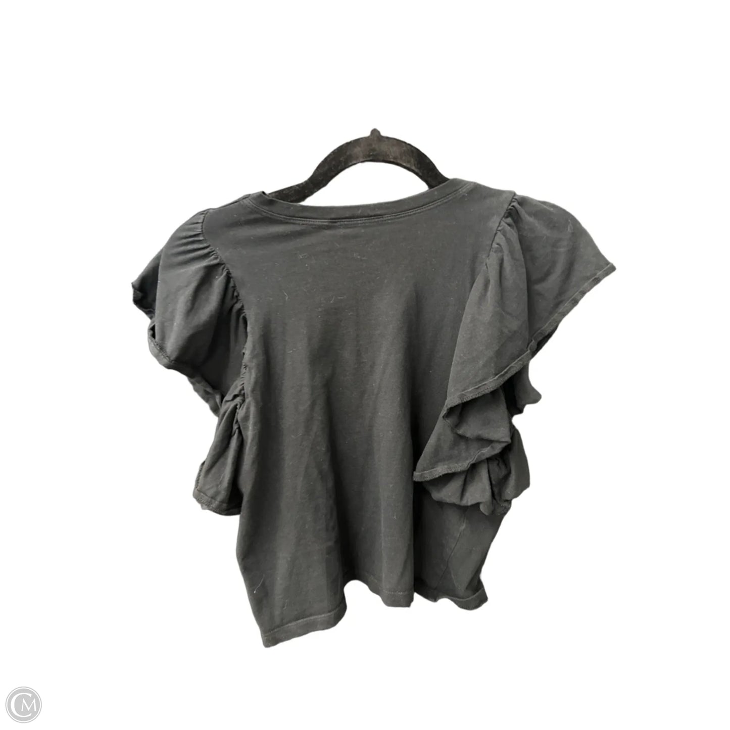 Top Short Sleeve By Zara In Black, Size: S